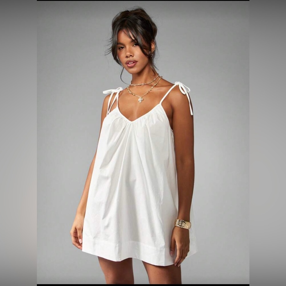 Missguided White Sleeveless Cami Dress size large